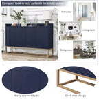 GDFStudio Truda Credenza/Mobile Buffet Moderno da 120 cm con Ripiani Regolabili e Gambe in Metallo Dorato