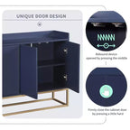 GDFStudio Truda Credenza/Mobile Buffet Moderno da 120 cm con Ripiani Regolabili e Gambe in Metallo Dorato