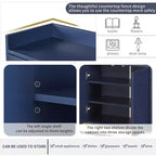 GDFStudio Truda Credenza/Mobile Buffet Moderno da 120 cm con Ripiani Regolabili e Gambe in Metallo Dorato