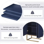GDFStudio Truda Credenza/Mobile Buffet Moderno da 120 cm con Ripiani Regolabili e Gambe in Metallo Dorato