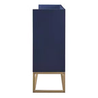 GDFStudio Truda Credenza/Mobile Buffet Moderno da 120 cm con Ripiani Regolabili e Gambe in Metallo Dorato