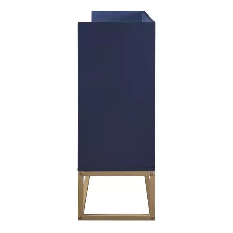 GDFStudio Truda Credenza/Mobile Buffet Moderno da 120 cm con Ripiani Regolabili e Gambe in Metallo Dorato