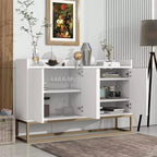 GDFStudio Truda Credenza/Mobile Buffet Moderno da 120 cm con Ripiani Regolabili e Gambe in Metallo Dorato