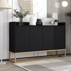 GDFStudio Truda Credenza/Mobile Buffet Moderno da 120 cm con Ripiani Regolabili e Gambe in Metallo Dorato