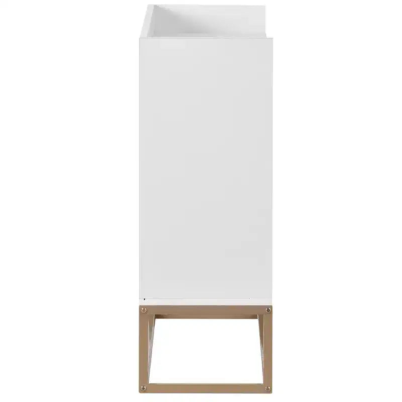GDFStudio Truda Credenza/Mobile Buffet Moderno da 120 cm con Ripiani Regolabili e Gambe in Metallo Dorato