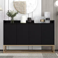 GDFStudio Truda 47.2'' Modern Sideboard Buffet Cabinet with Adjustable Shelves and Gold Metal Legs