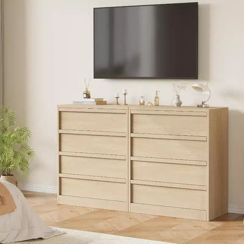 Comò a 4 Cassetti per Camera da Letto, Cassettiera Moderna Semplice, Cassettiera in Legno con Cassetti Profondi per Soggiorno, Corridoio, Ingresso