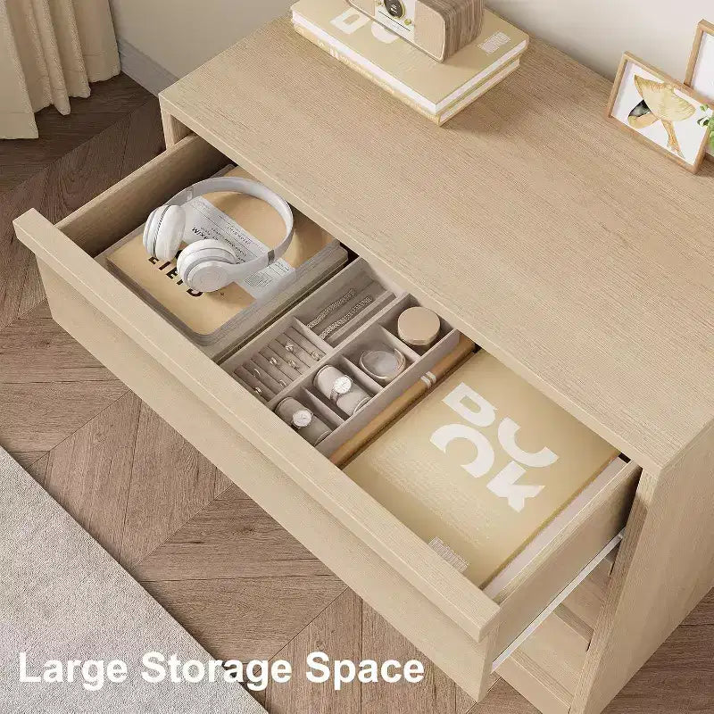 Comò a 4 Cassetti per Camera da Letto, Cassettiera Moderna Semplice, Cassettiera in Legno con Cassetti Profondi per Soggiorno, Corridoio, Ingresso