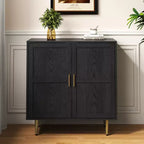 Heynemo 2-Door Storage Cabinet, Modern Wood Credenza with Adjustable Shelves, Freestanding Buffet Sideboard Cabinet for Living Room, Bedroom