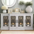 Galano Calidia 4 Door Wide Accent Sideboard - Dusty Grey Oak