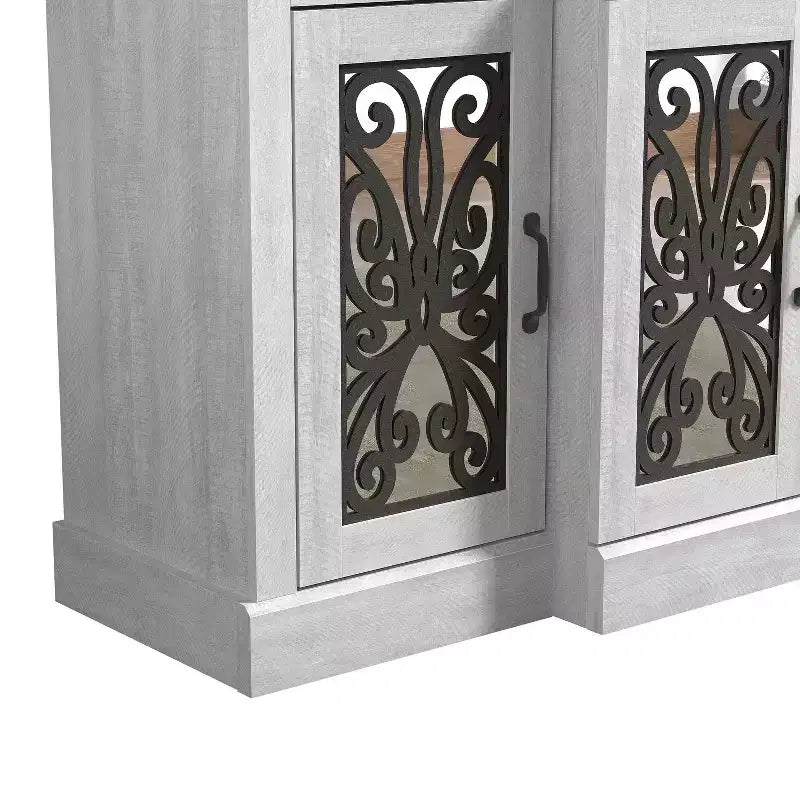 Credenza larga Galano Calidia a 4 ante - Quercia grigia polverosa