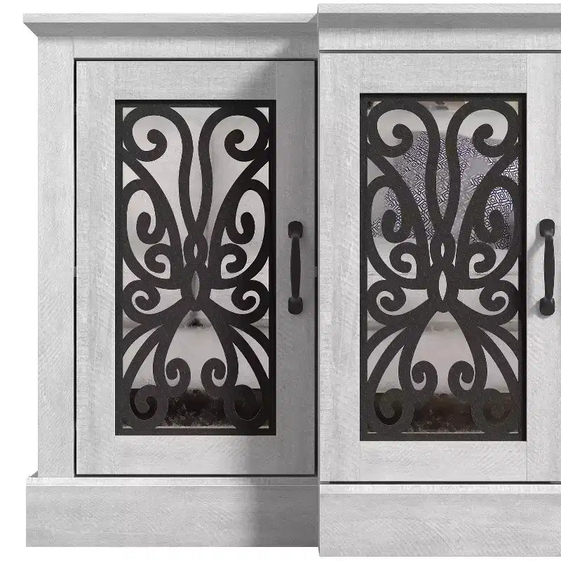 Credenza larga Galano Calidia a 4 ante - Quercia grigia polverosa