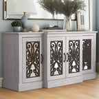 Credenza larga Galano Calidia a 4 ante - Quercia grigia polverosa