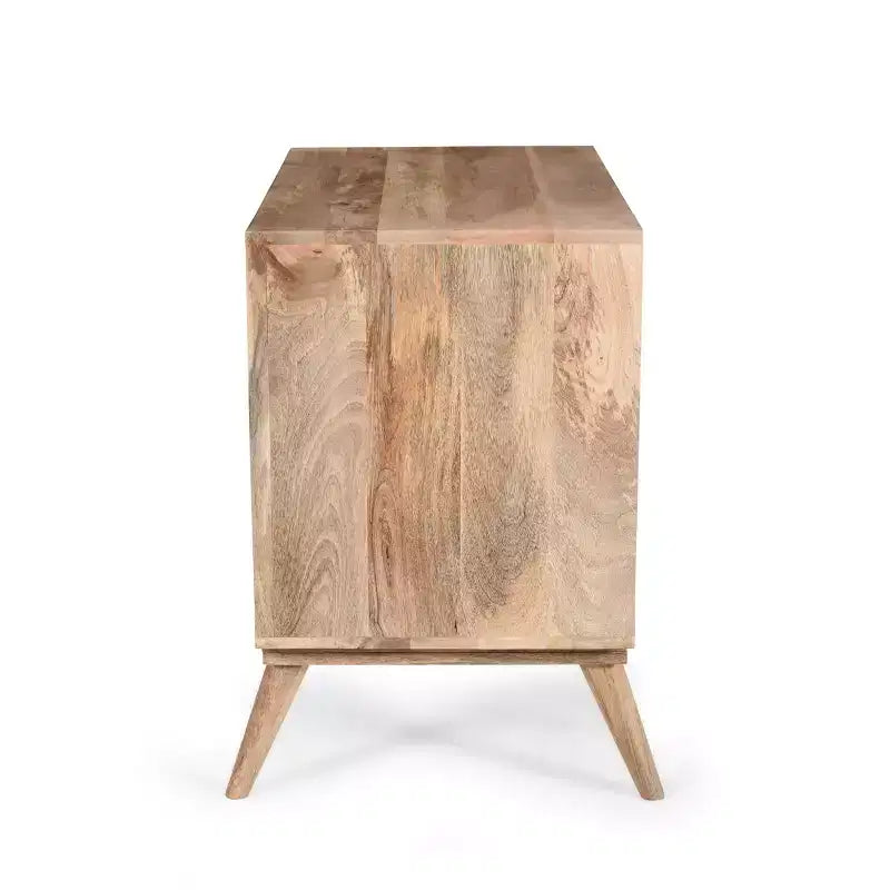 ModernLuxe Mobile Contenitore/Madia con 2 Cassetti in Legno di Mango Naturale