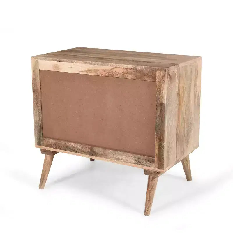 ModernLuxe Mobile Contenitore/Madia con 2 Cassetti in Legno di Mango Naturale