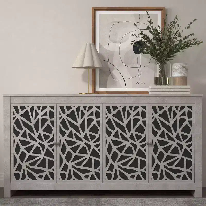 Galano Culbreath 4 Door Sideboard - Dusty Grey Oak