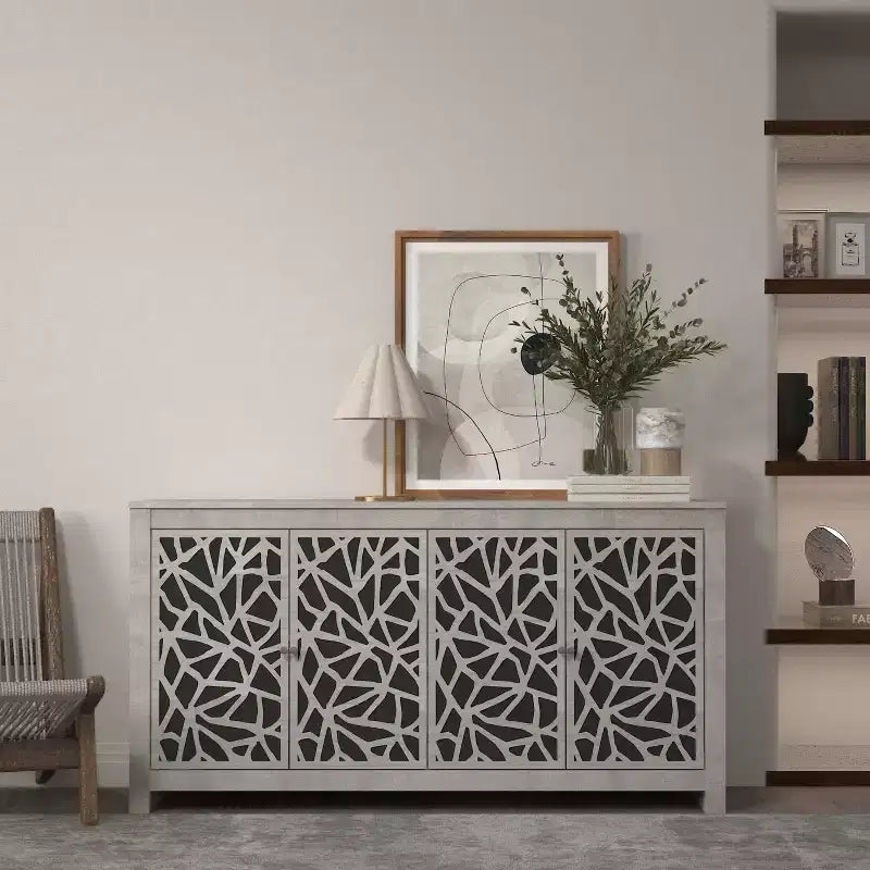 Credenza a 4 ante Galano Culbreath - Rovere Grigio Polveroso