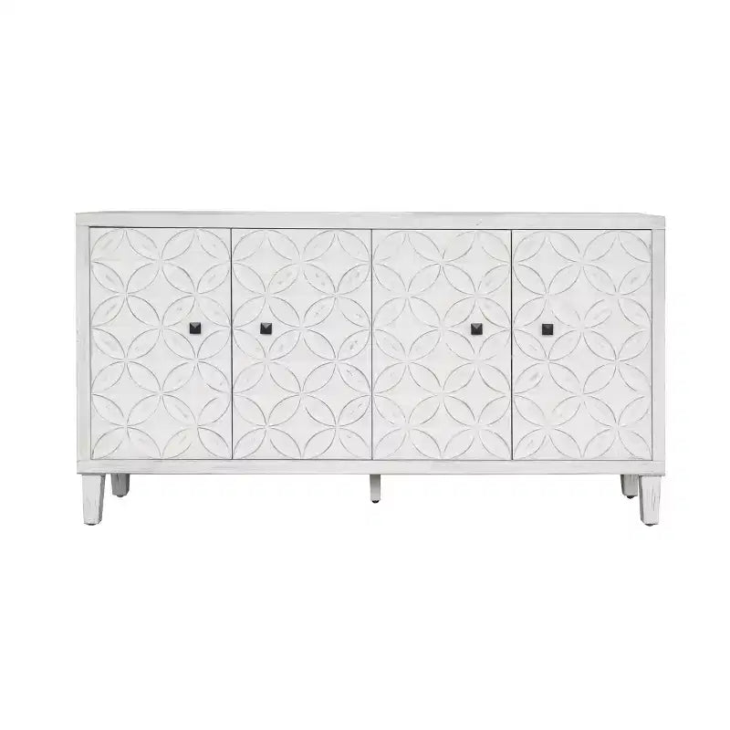 GDFStudio Sophia Buffet moderne de 152 cm avec 4 portes et étagères réglables