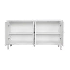 GDFStudio Sophia Buffet moderne de 152 cm avec 4 portes et étagères réglables