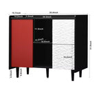 Okak Mobile Buffet Moderno, Credenza con 1 Anta e 2 Cassetti, Mobile Bar per Soggiorno, Ingresso, Corridoio, Ufficio
