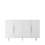 Okak Mobile Buffet Moderno, Mobile Contenitore con Ripiani Scanalati e Regolabili, Mobile Accent per Soggiorno, Ingresso, Corridoio, Cucina