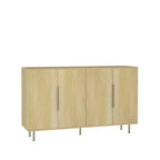 Okak Mobile Buffet Moderno, Mobile Contenitore con Ripiani Scanalati e Regolabili, Mobile Accent per Soggiorno, Ingresso, Corridoio, Cucina
