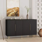Okak Mobile Buffet Moderno, Mobile Contenitore con Ripiani Scanalati e Regolabili, Mobile Accent per Soggiorno, Ingresso, Corridoio, Cucina