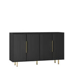 Okak Mobile Buffet Moderno, Mobile Contenitore con Ripiani Scanalati e Regolabili, Mobile Accent per Soggiorno, Ingresso, Corridoio, Cucina