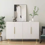 Okak Mobile Buffet Moderno, Mobile Contenitore con Ripiani Scanalati e Regolabili, Mobile Accent per Soggiorno, Ingresso, Corridoio, Cucina