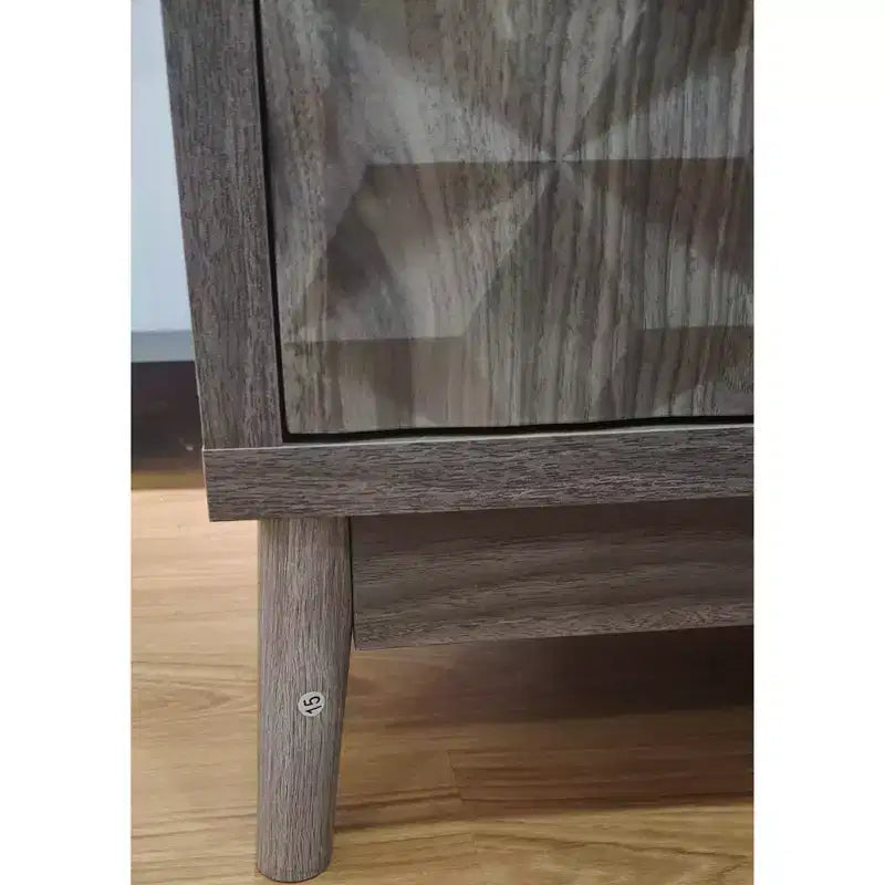 Okak buffet moderne, buffet avec 4 portes élégantes au design géométrique, meuble de rangement pour salon, bureau, cuisine