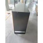Okak buffet moderne, buffet avec 4 portes élégantes au design géométrique, meuble de rangement pour salon, bureau, cuisine