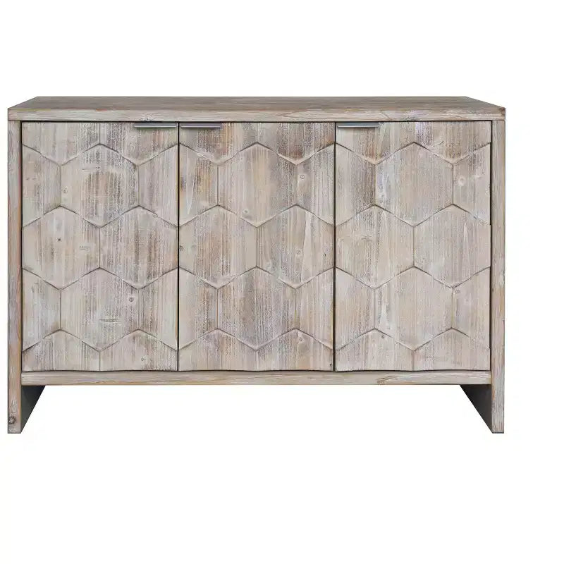Okak - Mobiletto rustico da fattoria, credenza con quattro ante con motivo intagliato, mobile contenitore per cucina, sala da pranzo, ingresso