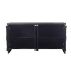 Okak - Mobiletto rustico da fattoria, credenza con quattro ante con motivo intagliato, mobile contenitore per cucina, sala da pranzo, ingresso
