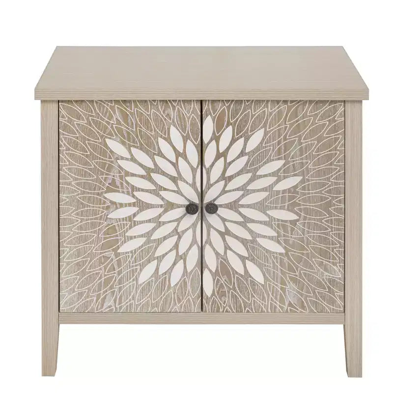 Armoire d'appoint moderne Okak, buffet avec quatre portes à motifs sculptés, meuble de rangement pour cuisine, salle à manger, entrée