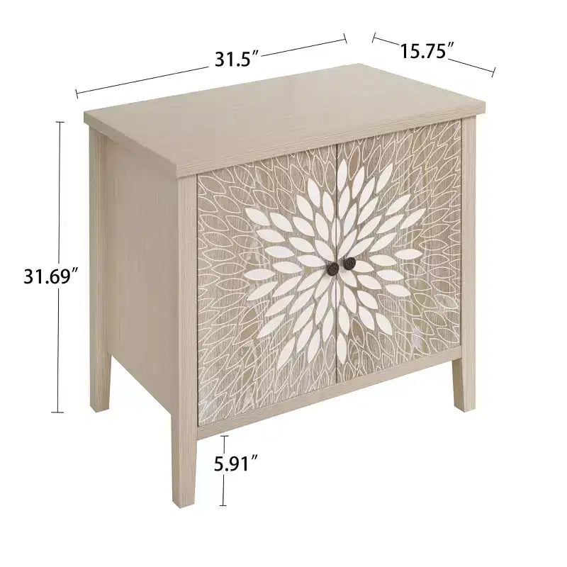 Armoire d'appoint moderne Okak, buffet avec quatre portes à motifs sculptés, meuble de rangement pour cuisine, salle à manger, entrée