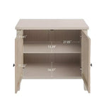 Armoire d'appoint moderne Okak, buffet avec quatre portes à motifs sculptés, meuble de rangement pour cuisine, salle à manger, entrée