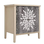 Armoire d'appoint moderne Okak, buffet avec quatre portes à motifs sculptés, meuble de rangement pour cuisine, salle à manger, entrée
