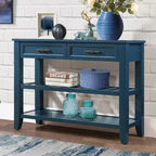 Okak Credenza in Legno Massello, Madia con 2 Ante e 2 Ripiani, Mobile Contenitore per Soggiorno, Sala da Pranzo, Cucina