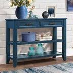 Okak Credenza in Legno Massello, Madia con 2 Ante e 2 Ripiani, Mobile Contenitore per Soggiorno, Sala da Pranzo, Cucina