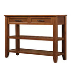 Okak Credenza in Legno Massello, Madia con 2 Ante e 2 Ripiani, Mobile Contenitore per Soggiorno, Sala da Pranzo, Cucina