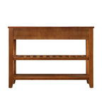 Okak Credenza in Legno Massello, Madia con 2 Ante e 2 Ripiani, Mobile Contenitore per Soggiorno, Sala da Pranzo, Cucina