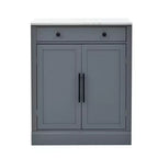 Mobile credenza moderno Okak, mobile d'accento con 2 ripiani regolabili e 2 ripiani sulla porta, mobile contenitore per soggiorno, ingresso, corridoio