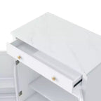 Mobile credenza moderno Okak, mobile d'accento con 2 ripiani regolabili e 2 ripiani sulla porta, mobile contenitore per soggiorno, ingresso, corridoio