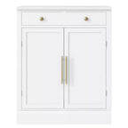 Mobile credenza moderno Okak, mobile d'accento con 2 ripiani regolabili e 2 ripiani sulla porta, mobile contenitore per soggiorno, ingresso, corridoio