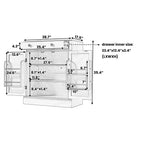 Mobile credenza moderno Okak, mobile d'accento con 2 ripiani regolabili e 2 ripiani sulla porta, mobile contenitore per soggiorno, ingresso, corridoio