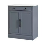 Mobile credenza moderno Okak, mobile d'accento con 2 ripiani regolabili e 2 ripiani sulla porta, mobile contenitore per soggiorno, ingresso, corridoio