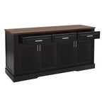 Mobile credenza scanalato Okak da 63 pollici, mobile credenza con 4 ante e 2 cassetti, mobile contenitore per soggiorno, sala da pranzo, cucina