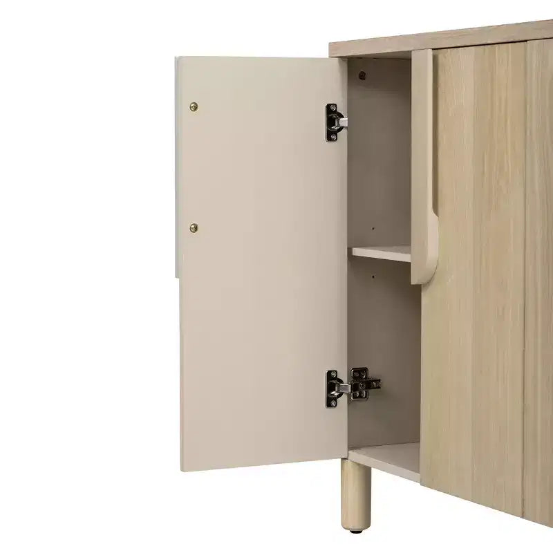 Meuble de rangement en bois Okak, buffet avec 4 portes et 4 étagères, meuble de rangement pour salon, salle à manger, cuisine
