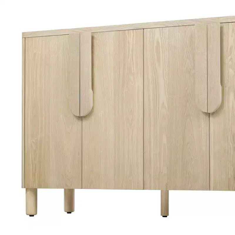 Meuble de rangement en bois Okak, buffet avec 4 portes et 4 étagères, meuble de rangement pour salon, salle à manger, cuisine