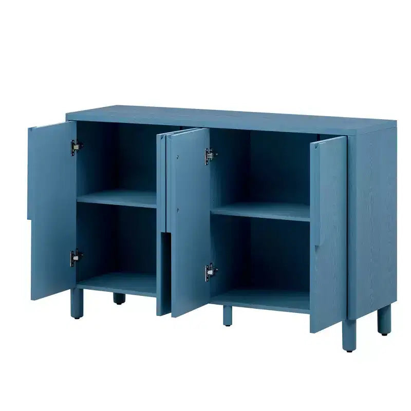 Meuble de rangement en bois Okak, buffet avec 4 portes et 4 étagères, meuble de rangement pour salon, salle à manger, cuisine